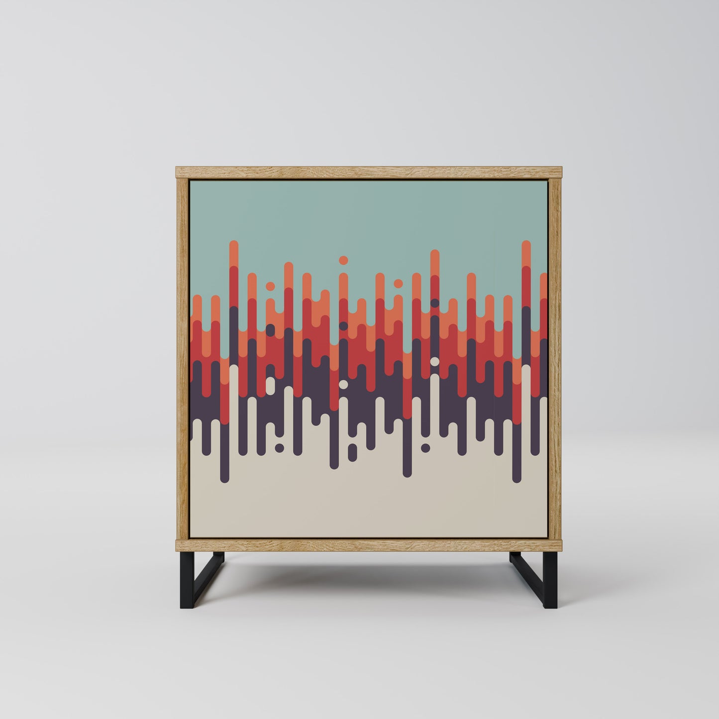 CHROMA CONTOURS Madia a 1 anta effetto rovere