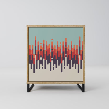 CHROMA CONTOURS Madia a 1 anta effetto rovere