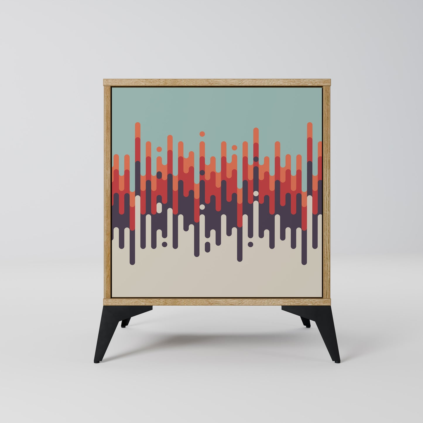 CHROMA CONTOURS Madia a 1 anta effetto rovere