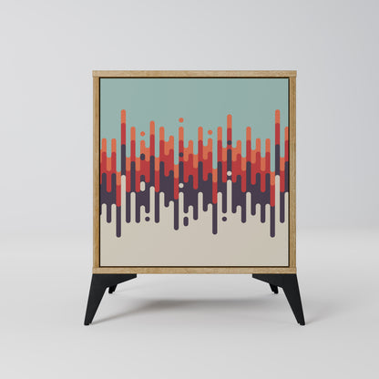 CHROMA CONTOURS Madia a 1 anta effetto rovere