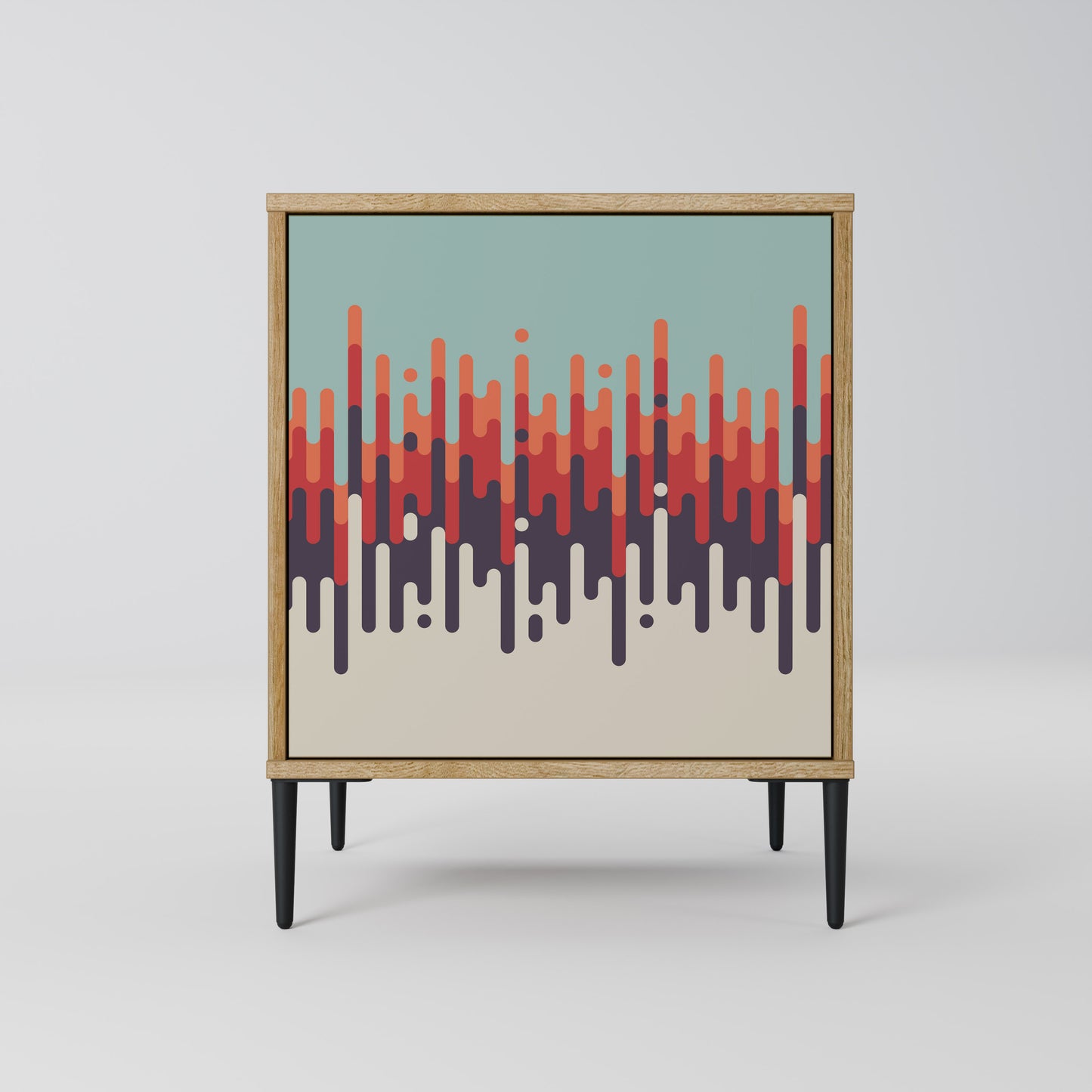 CHROMA CONTOURS Madia a 1 anta effetto rovere