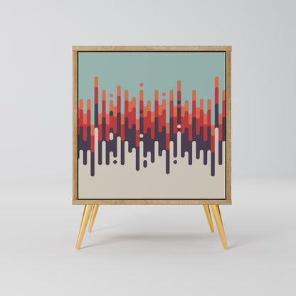 CHROMA CONTOURS Madia a 1 anta effetto rovere