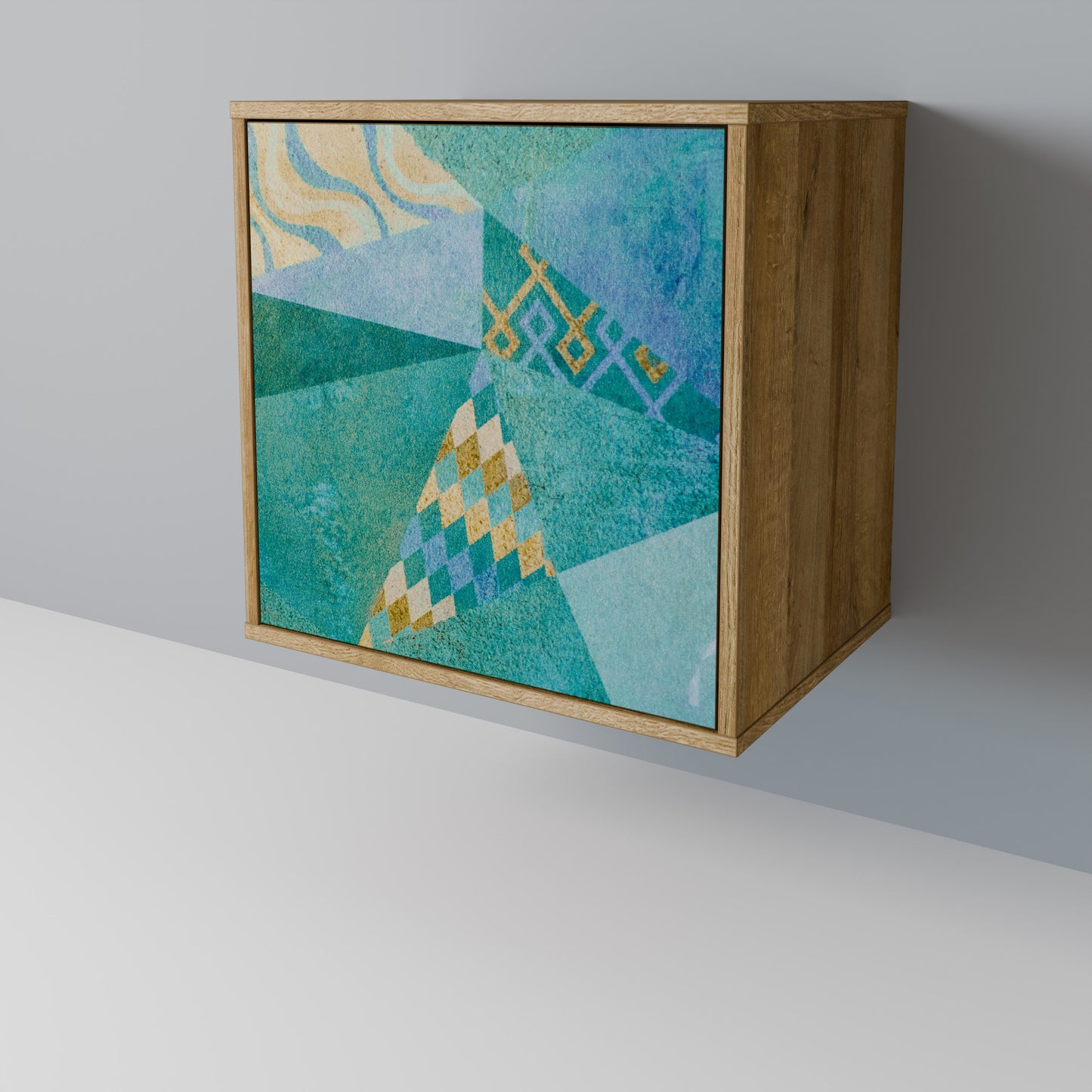 SPECTRUM SPLENDOR Madia a 1 anta effetto rovere