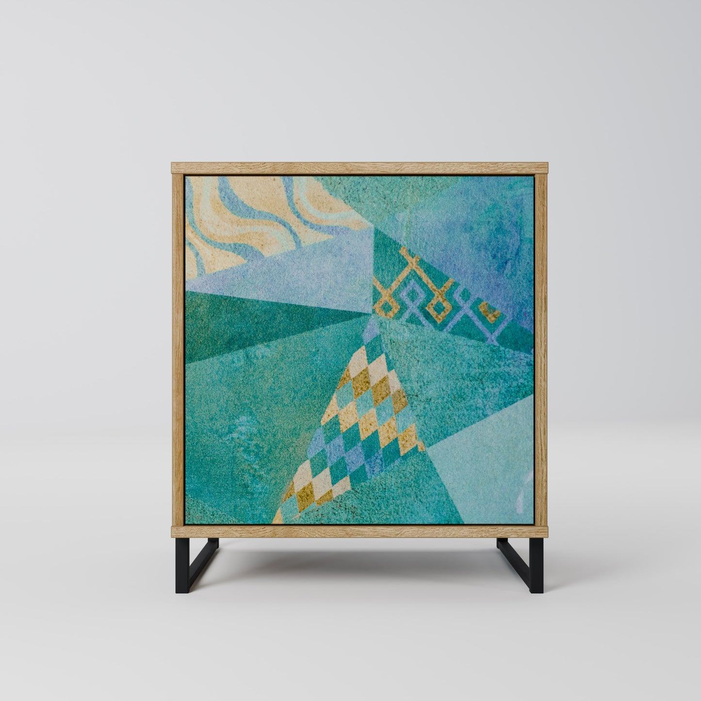 SPECTRUM SPLENDOR Madia a 1 anta effetto rovere