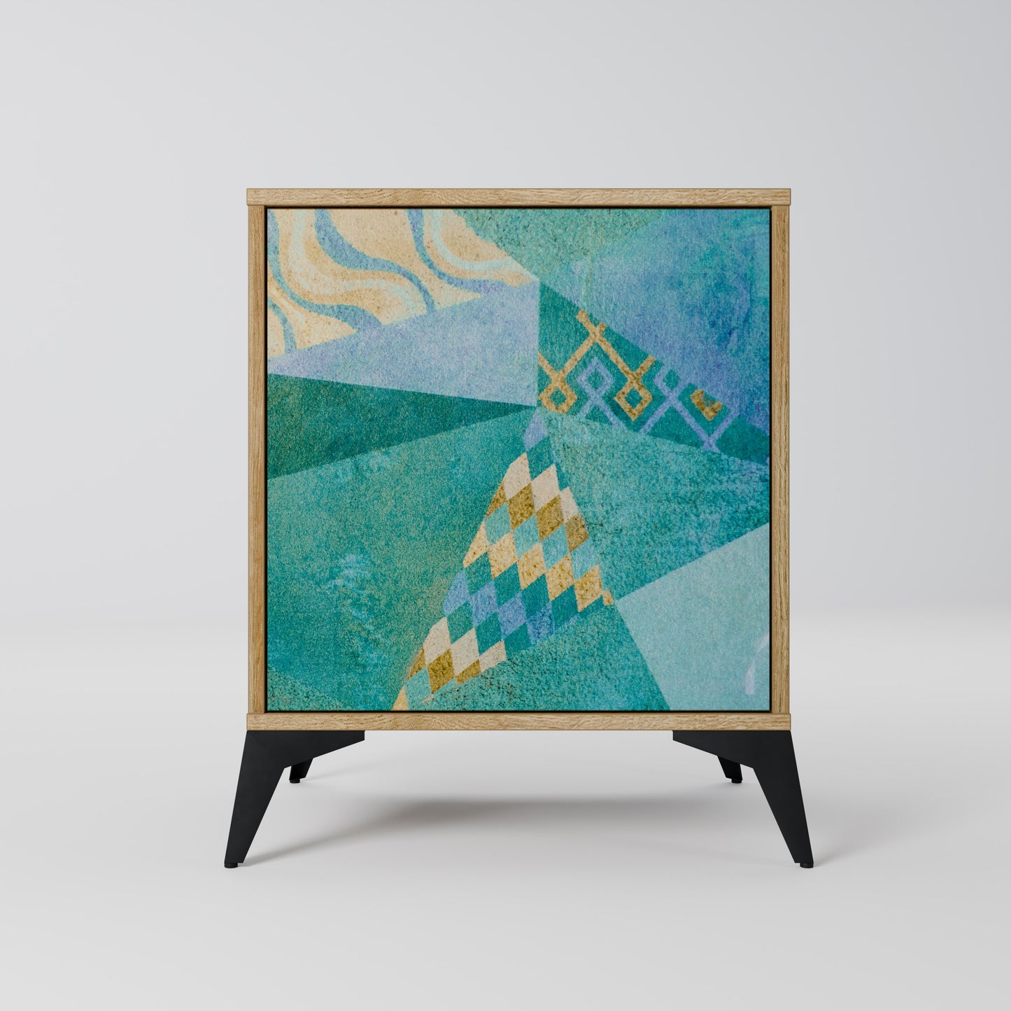 SPECTRUM SPLENDOR Madia a 1 anta effetto rovere