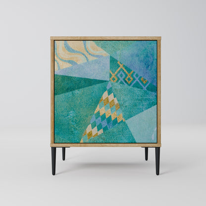 SPECTRUM SPLENDOR Madia a 1 anta effetto rovere