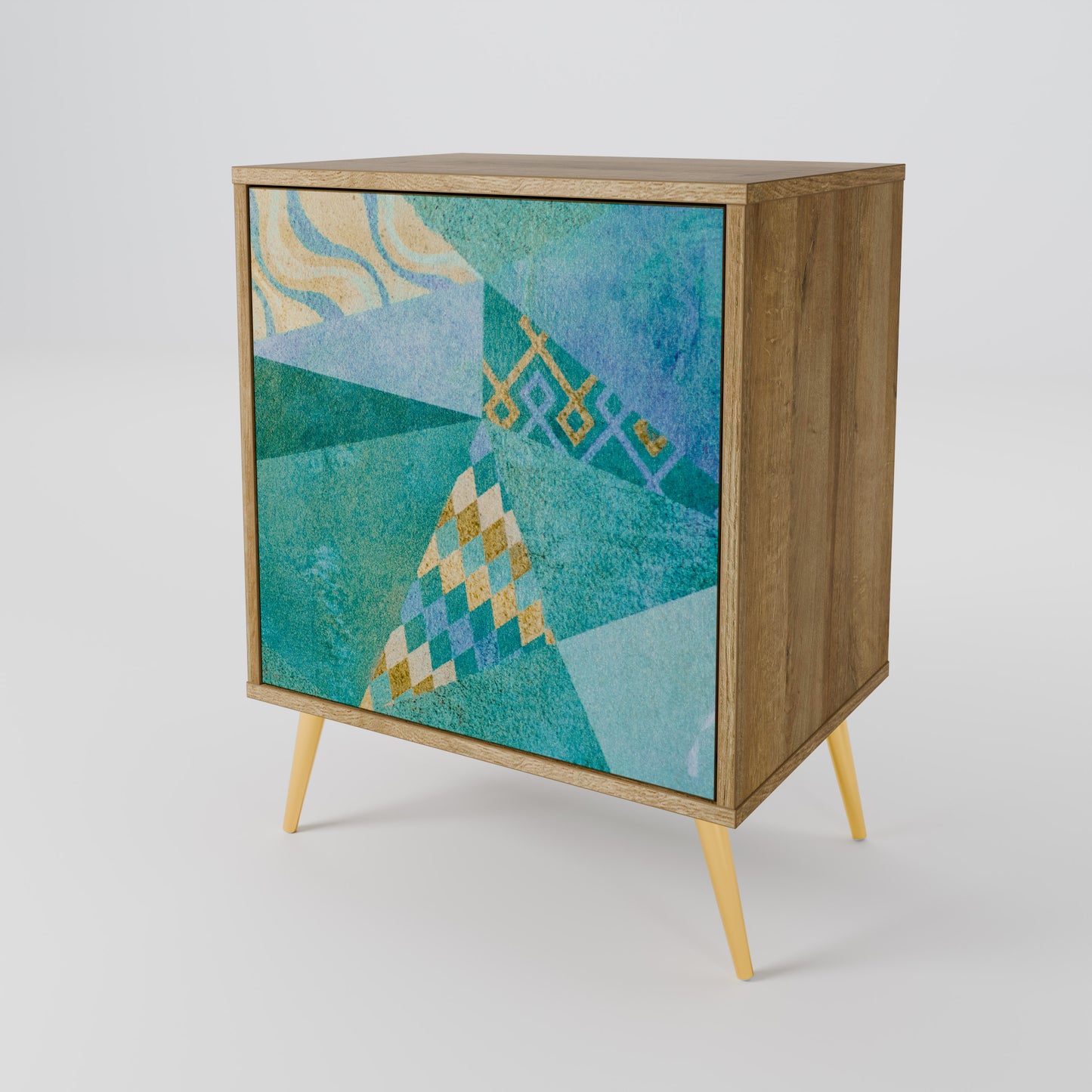 SPECTRUM SPLENDOR Madia a 1 anta effetto rovere