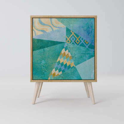 SPECTRUM SPLENDOR Madia a 1 anta effetto rovere