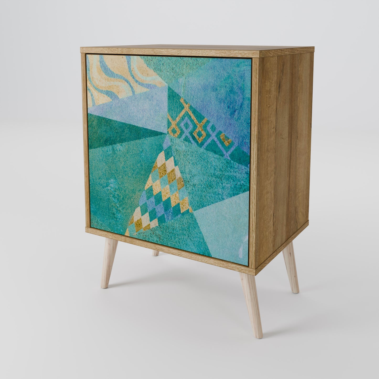 SPECTRUM SPLENDOR Madia a 1 anta effetto rovere