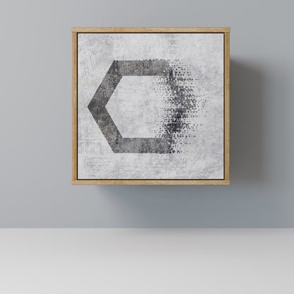 Credenza HEXAGONAL FIGURES a 1 anta effetto rovere