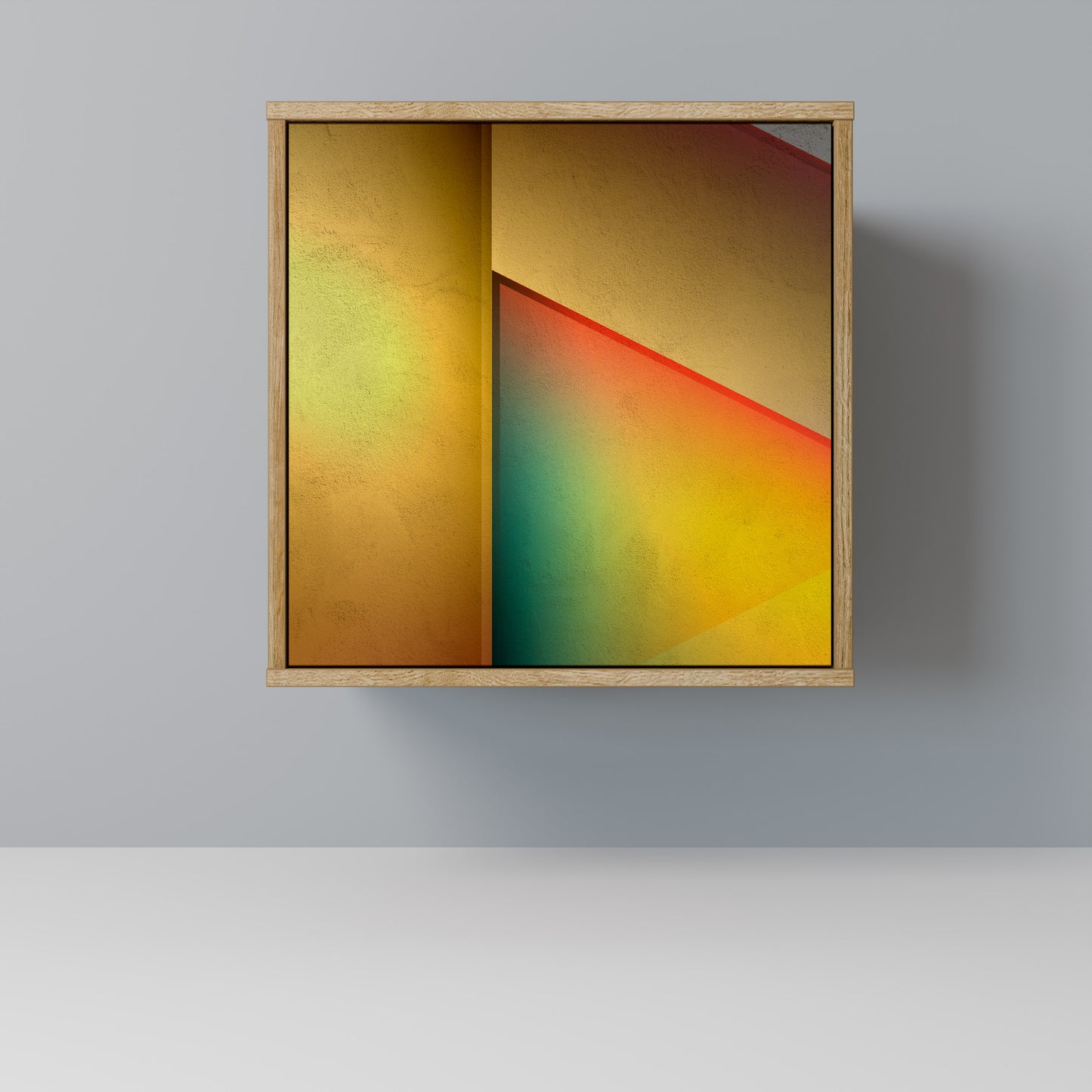 Credenza a 1 anta PIERCING SHARPNESS effetto rovere