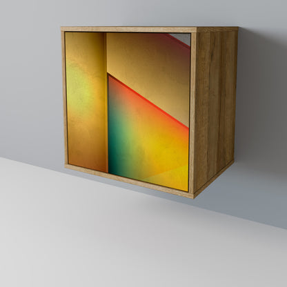 Credenza a 1 anta PIERCING SHARPNESS effetto rovere