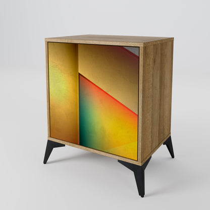 Credenza a 1 anta PIERCING SHARPNESS effetto rovere