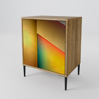 Credenza a 1 anta PIERCING SHARPNESS effetto rovere