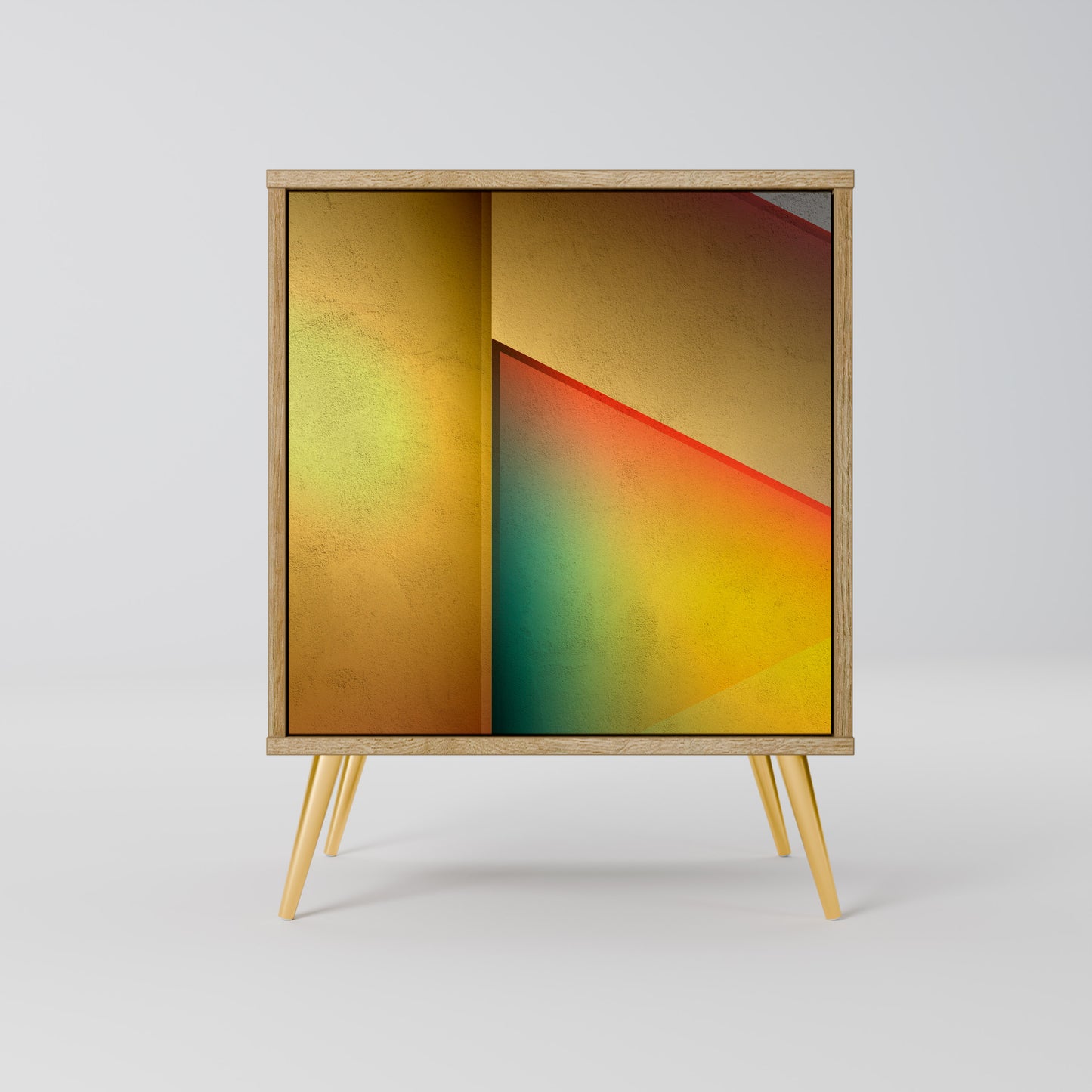 Credenza a 1 anta PIERCING SHARPNESS effetto rovere