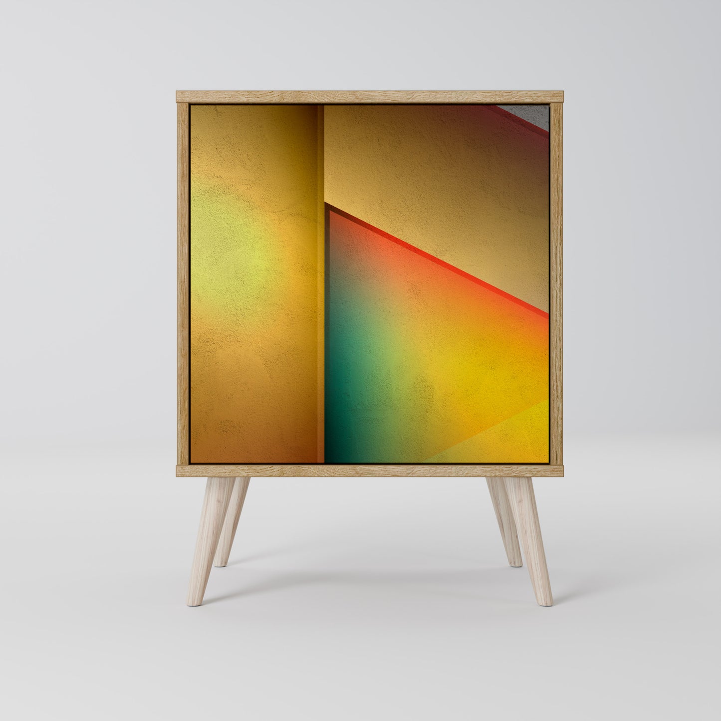 Credenza a 1 anta PIERCING SHARPNESS effetto rovere