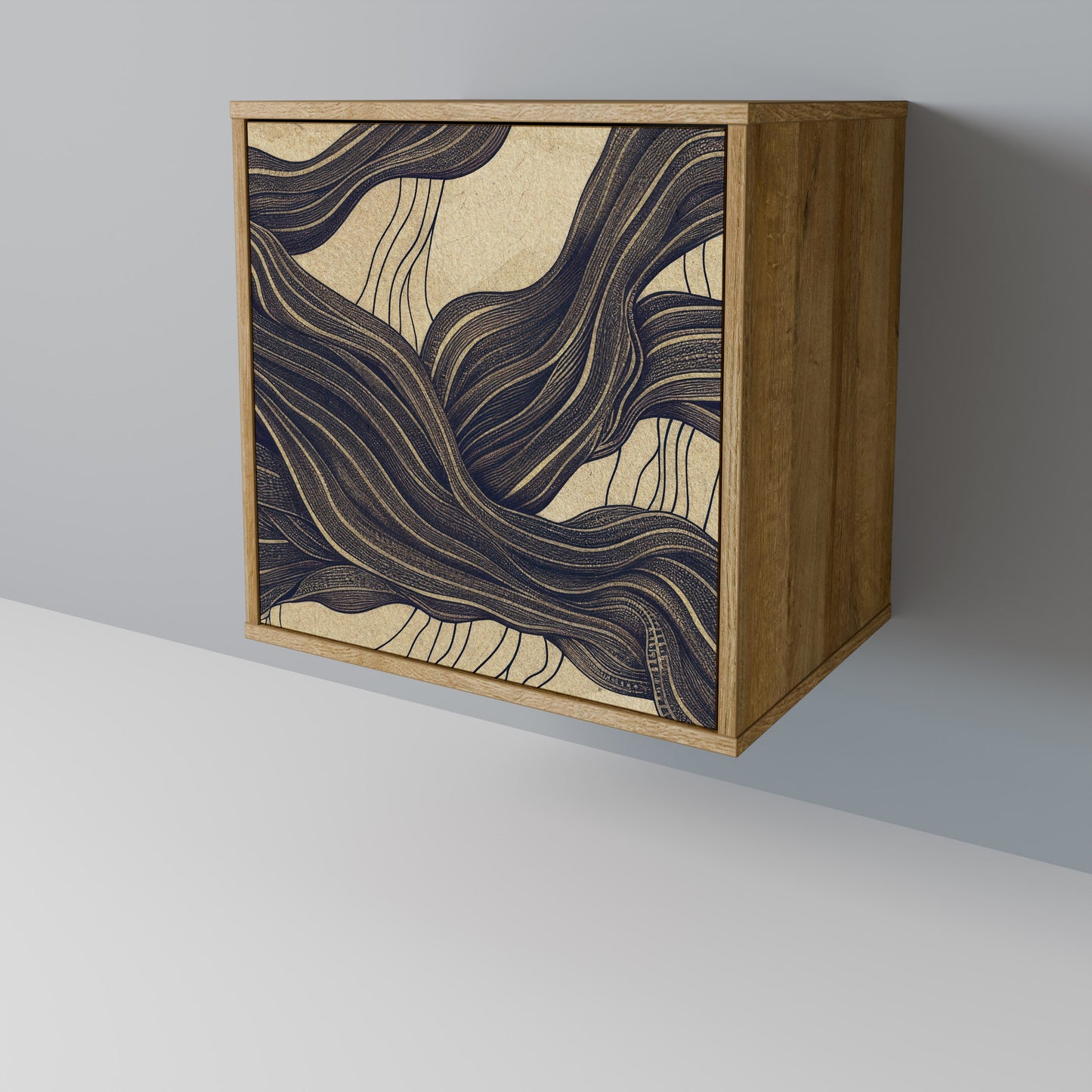 UNIFIED FRAGMENTS 1-Door Sideboard in Oak Effect