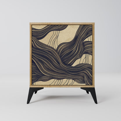 UNIFIED FRAGMENTS 1-Door Sideboard in Oak Effect