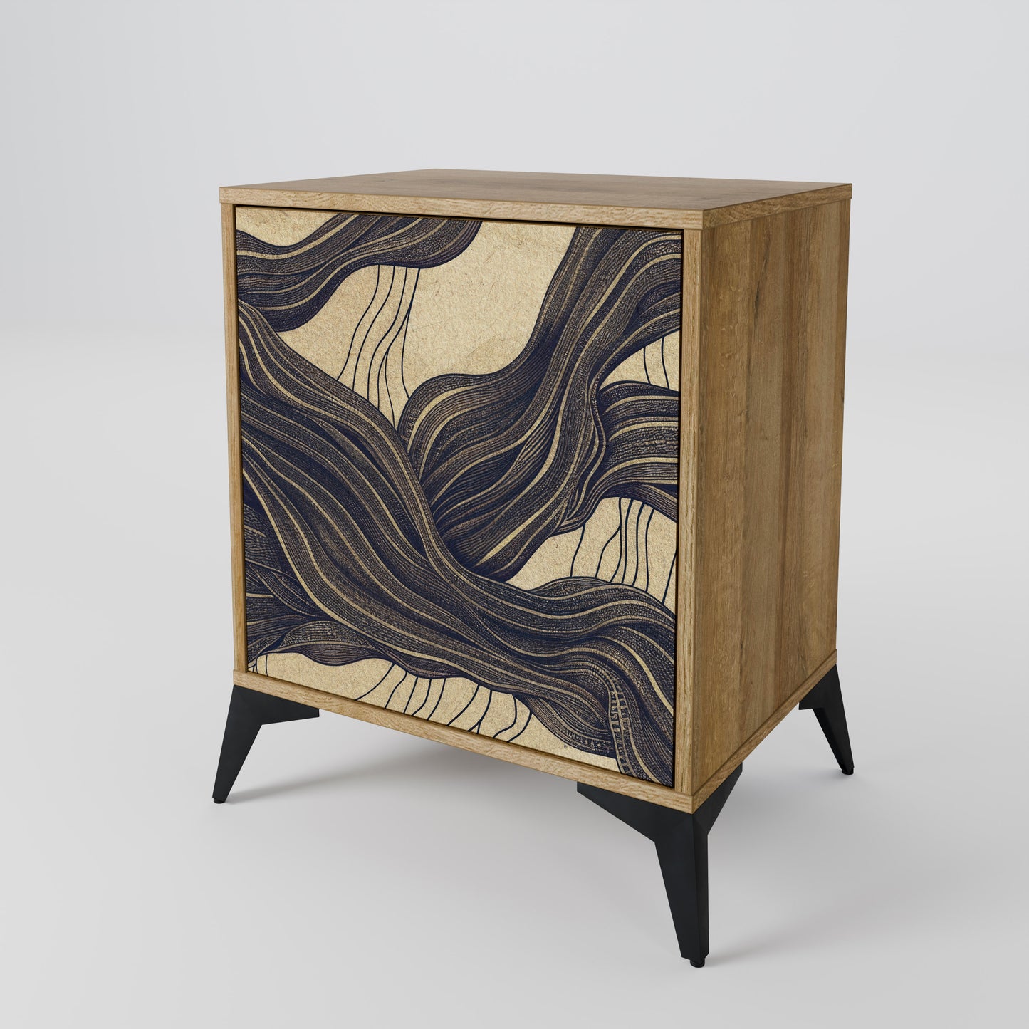 UNIFIED FRAGMENTS 1-Door Sideboard in Oak Effect