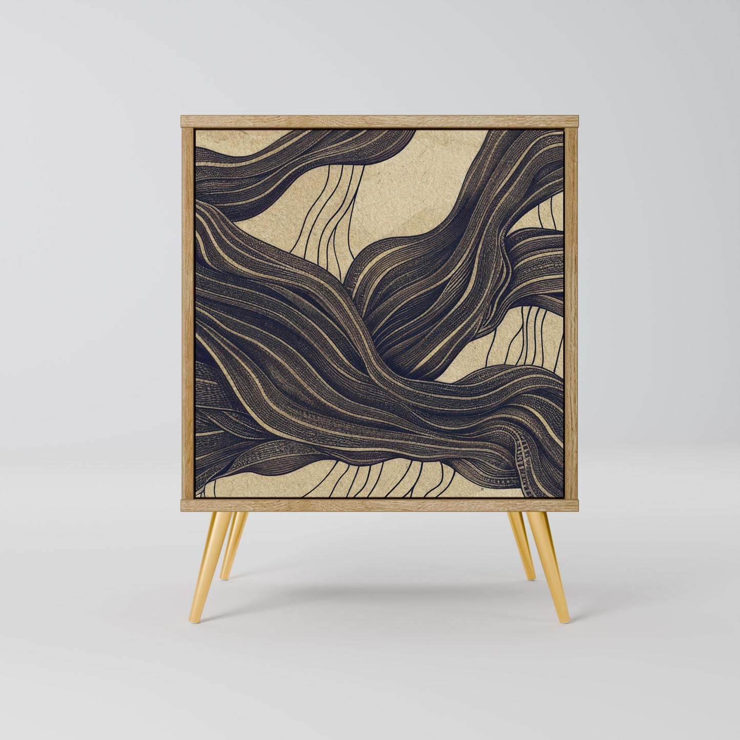 UNIFIED FRAGMENTS 1-Door Sideboard in Oak Effect