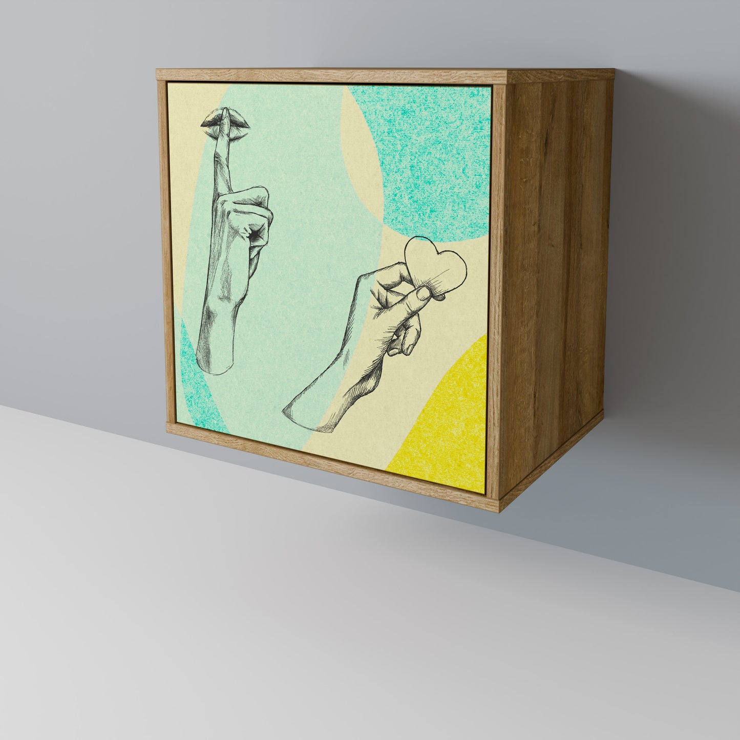 BODY LANGUAGE 1-Door Sideboard in Oak Effect