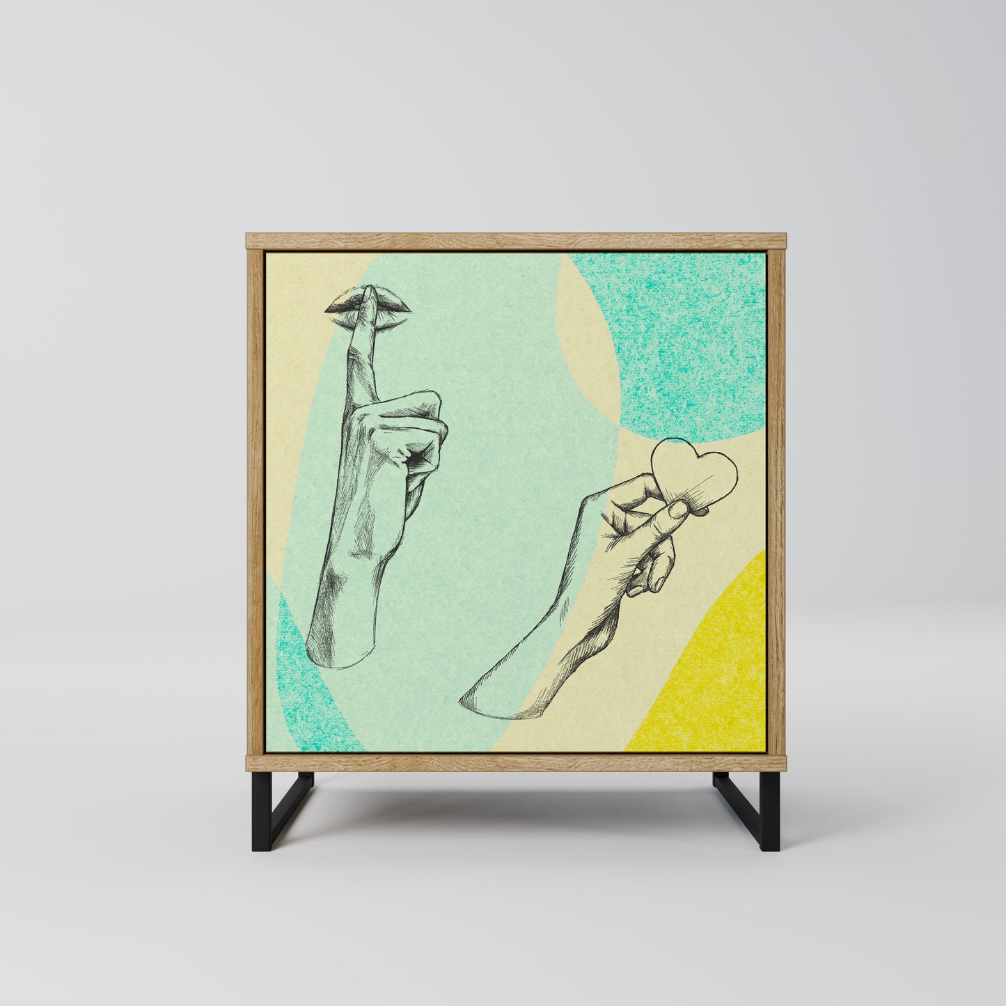 BODY LANGUAGE 1-Door Sideboard in Oak Effect