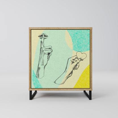 BODY LANGUAGE 1-Door Sideboard in Oak Effect