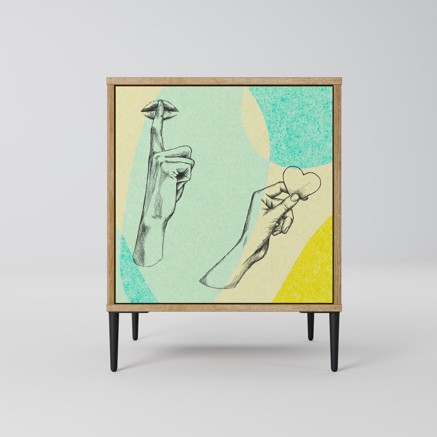 BODY LANGUAGE 1-Door Sideboard in Oak Effect