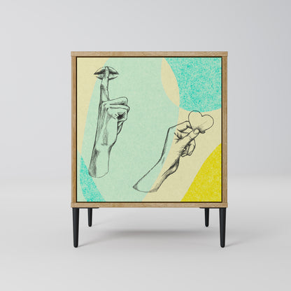 BODY LANGUAGE 1-Door Sideboard in Oak Effect