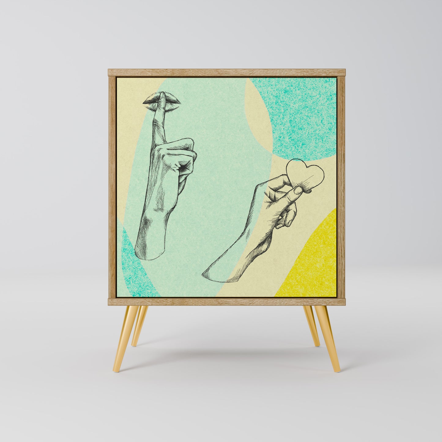 BODY LANGUAGE 1-Door Sideboard in Oak Effect