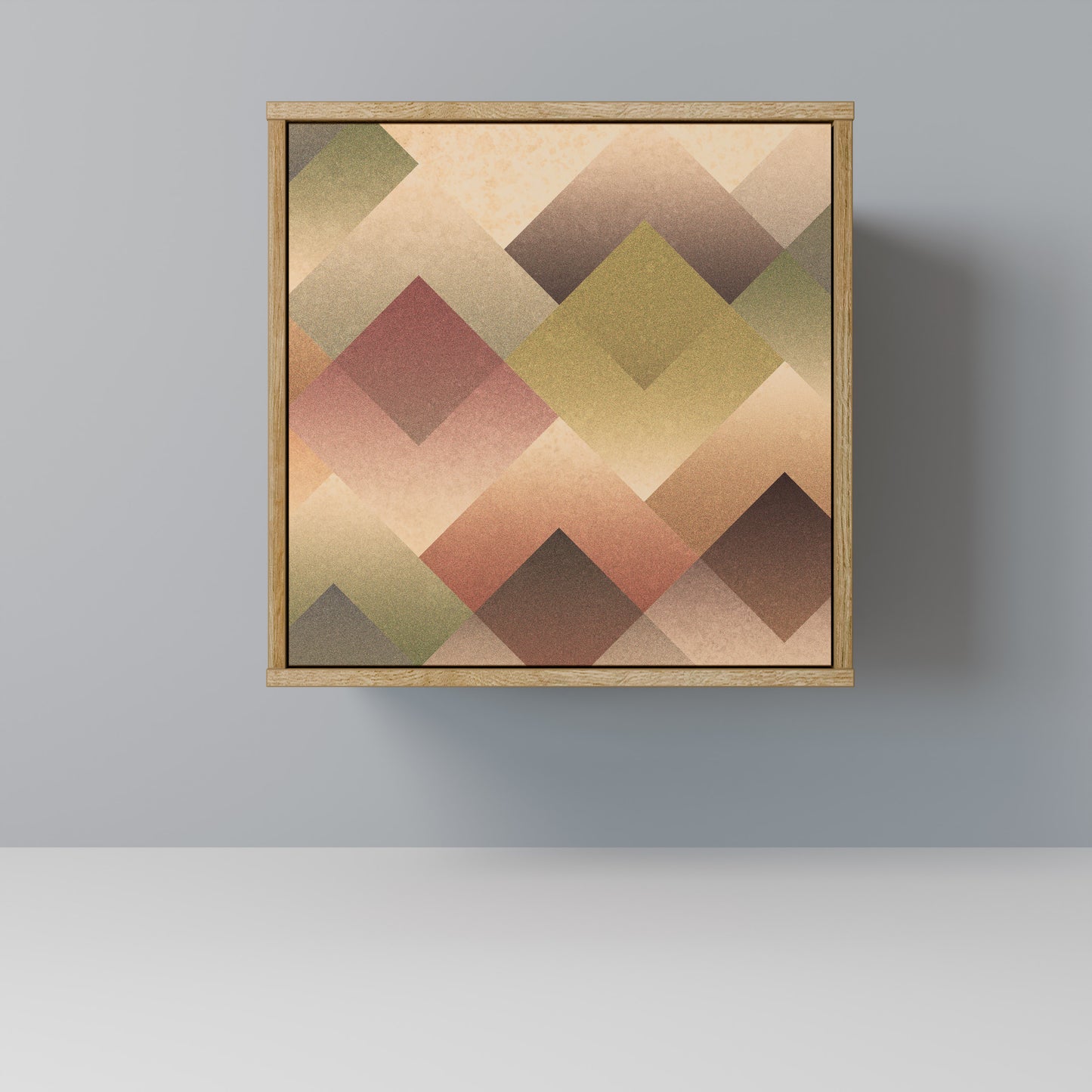 GEOMETRIC FUSION Madia a 1 anta effetto rovere