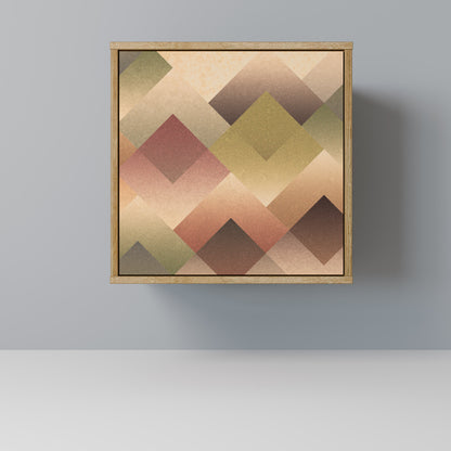 GEOMETRIC FUSION Madia a 1 anta effetto rovere