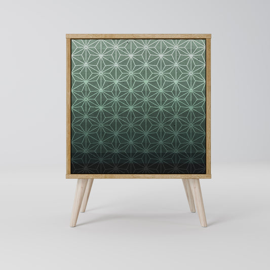 Credenza ORNAMENTAL GLIMMER a 1 anta effetto rovere