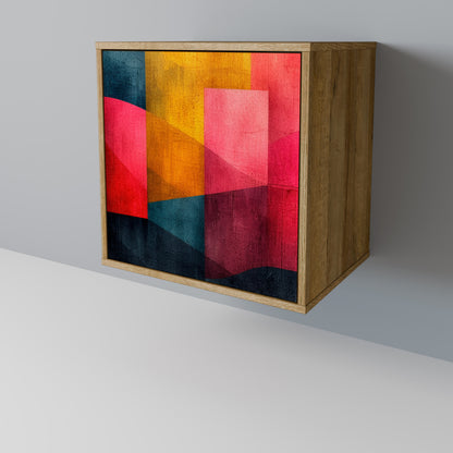 Credenza a 1 anta COLORFUL SOUNDS effetto rovere