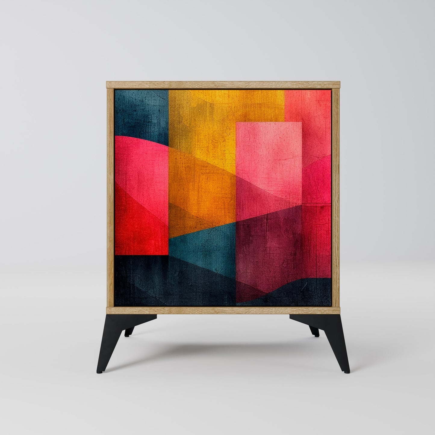 Credenza a 1 anta COLORFUL SOUNDS effetto rovere