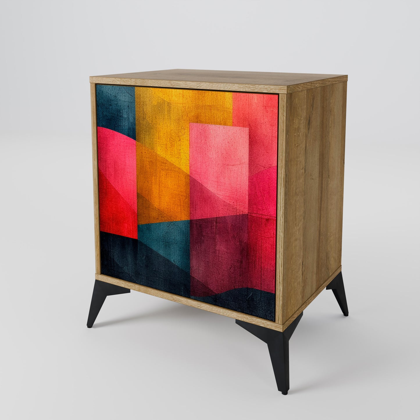 Credenza a 1 anta COLORFUL SOUNDS effetto rovere