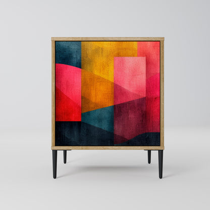 Credenza a 1 anta COLORFUL SOUNDS effetto rovere