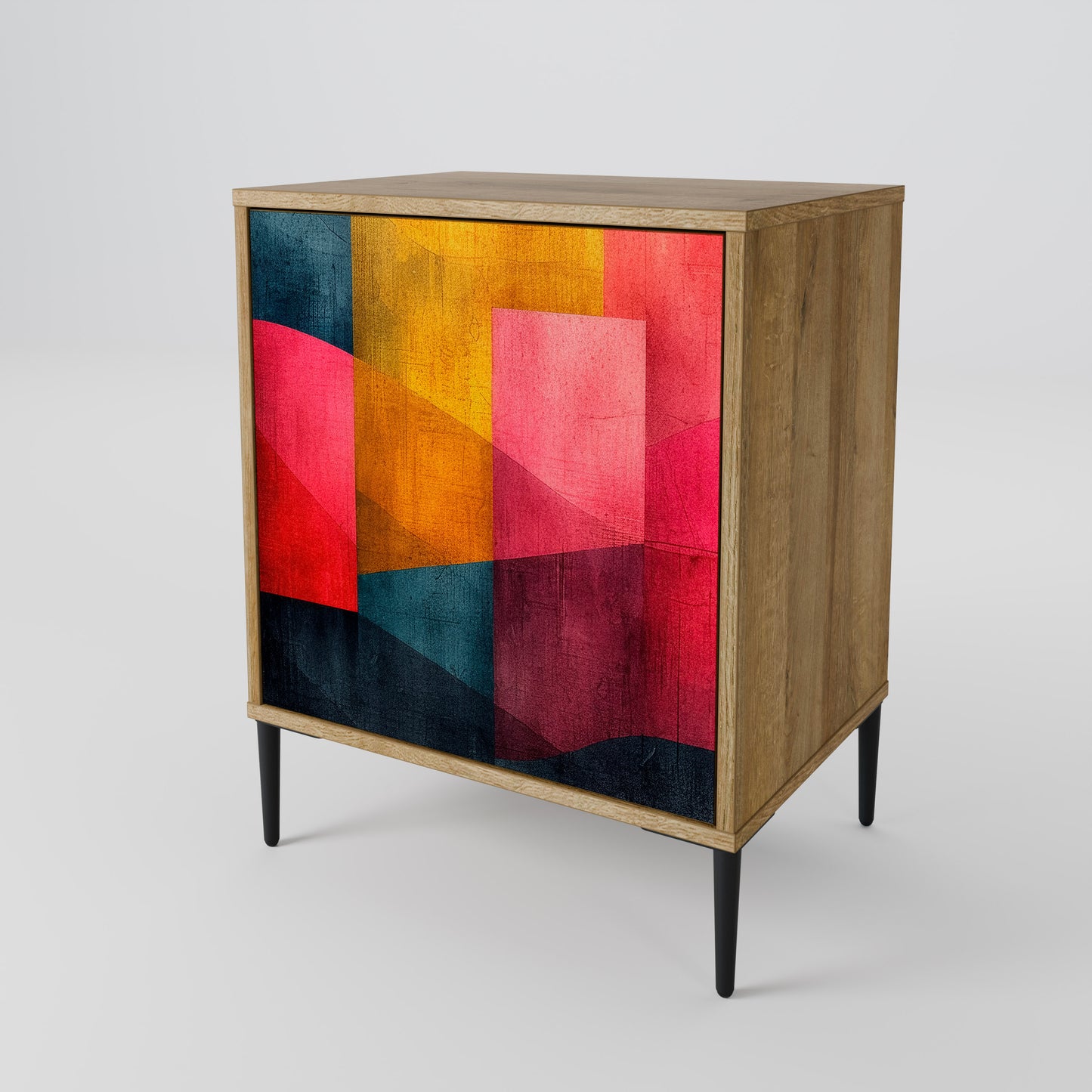 Credenza a 1 anta COLORFUL SOUNDS effetto rovere