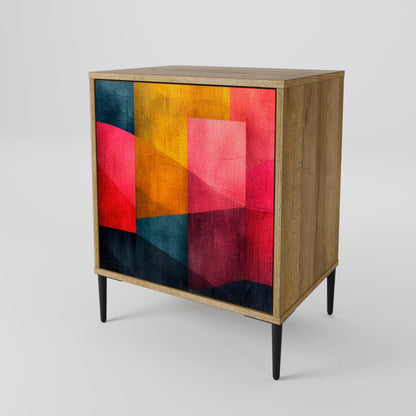 Credenza a 1 anta COLORFUL SOUNDS effetto rovere