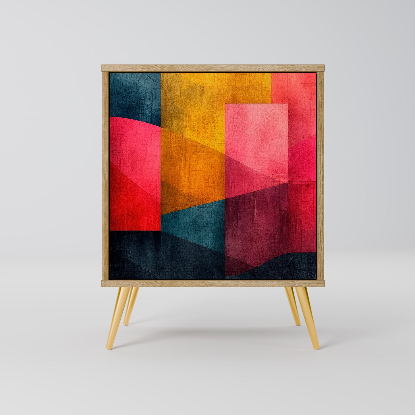 Credenza a 1 anta COLORFUL SOUNDS effetto rovere