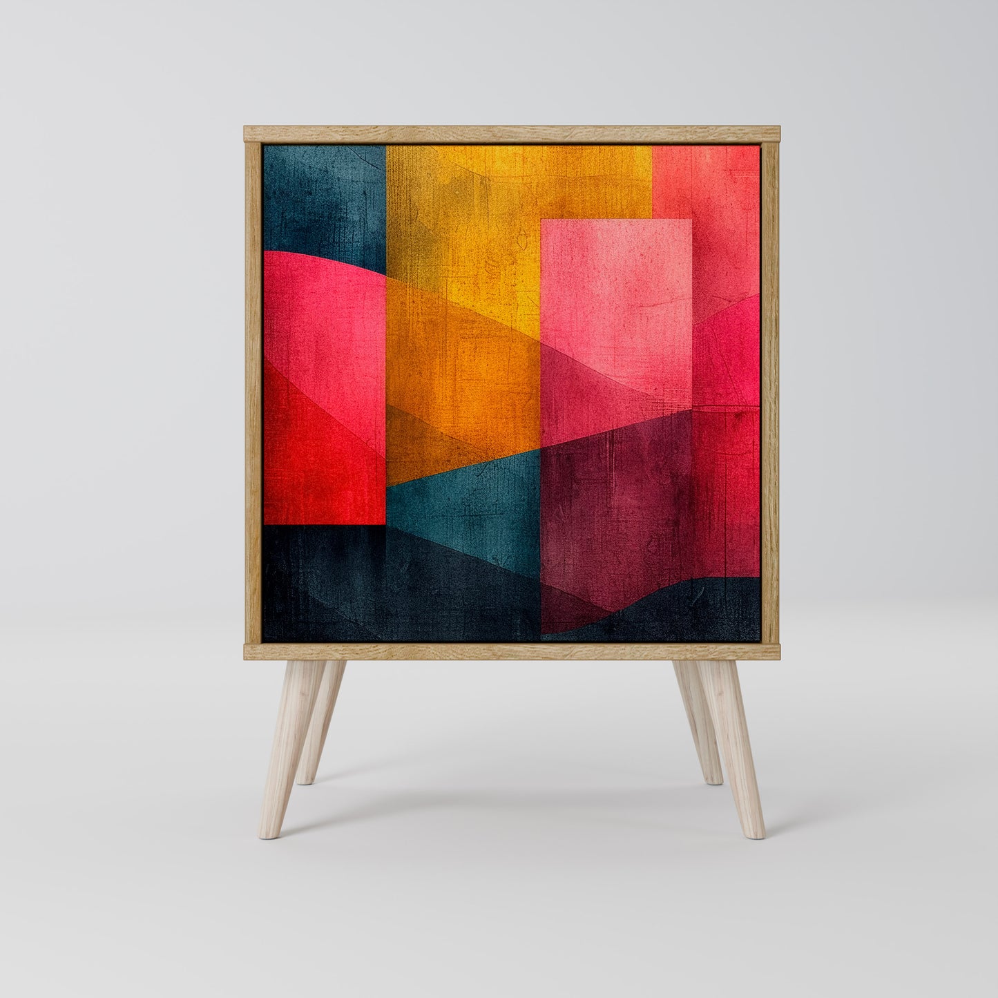 Credenza a 1 anta COLORFUL SOUNDS effetto rovere