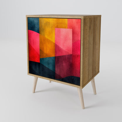 Credenza a 1 anta COLORFUL SOUNDS effetto rovere