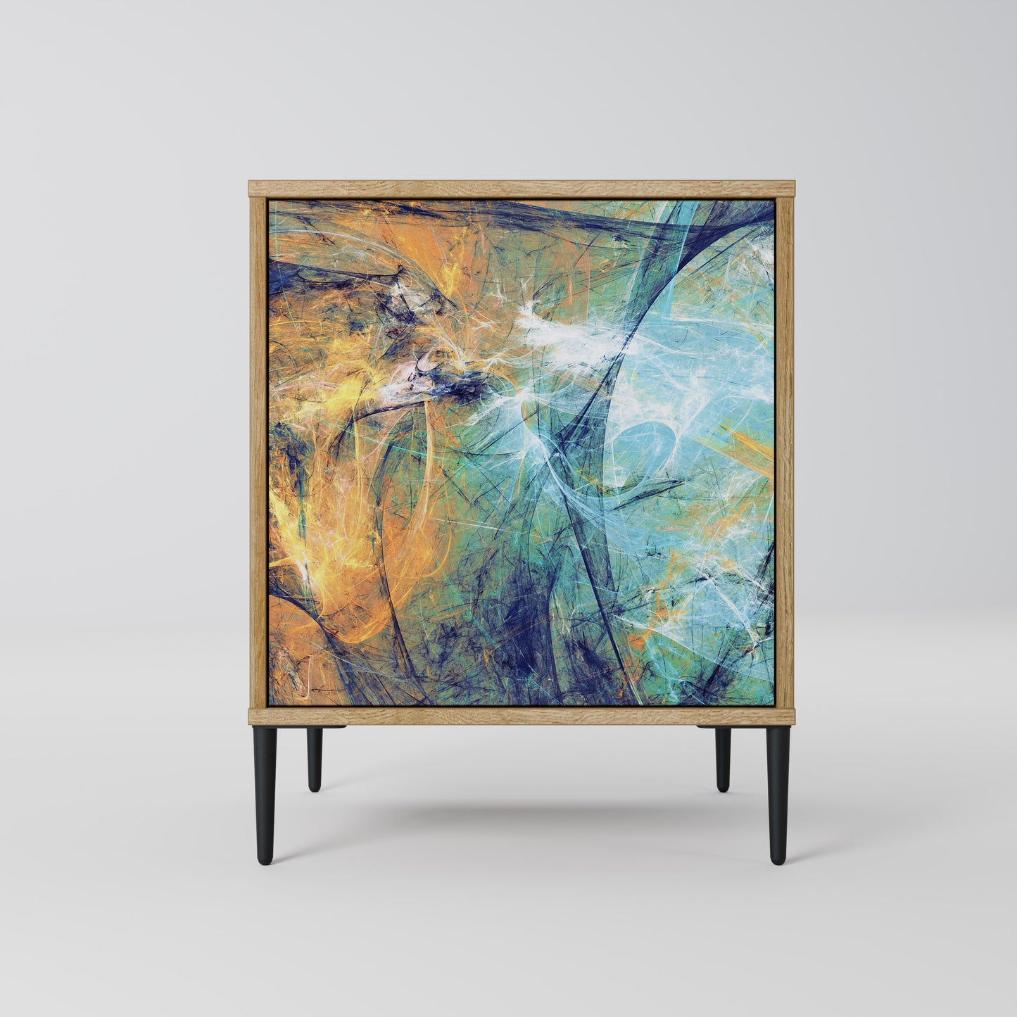 ABSTRACT THOUGHTS 1-Door Sideboard in Oak Effect