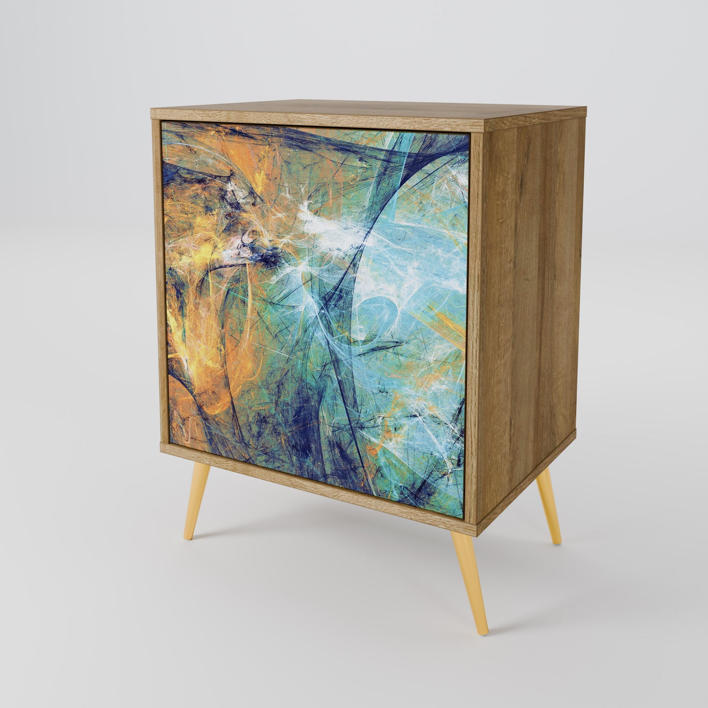 ABSTRACT THOUGHTS 1-Door Sideboard in Oak Effect
