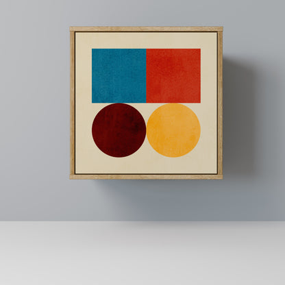 Credenza GEOMETRIC PUZZLE a 1 anta effetto rovere