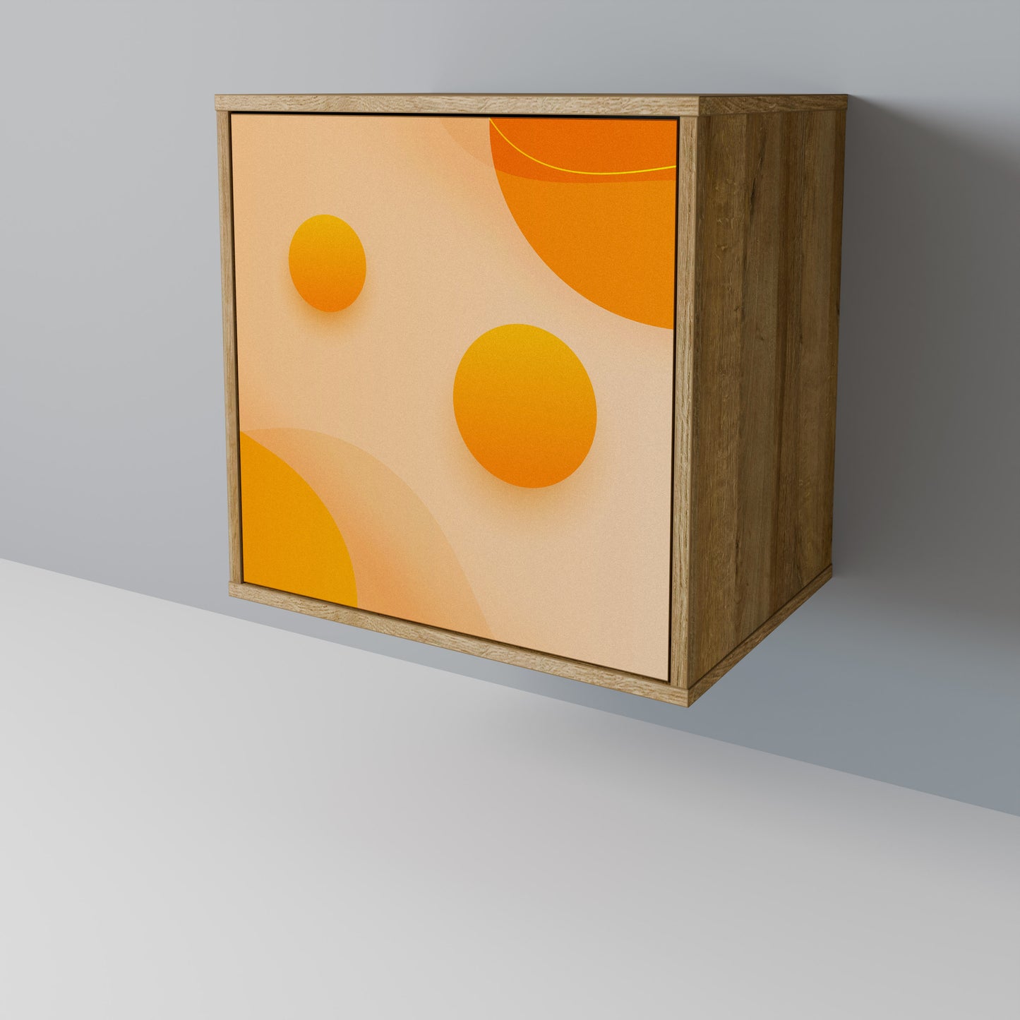 Credenza ORANGE ARRANGEMENT a 1 anta effetto rovere