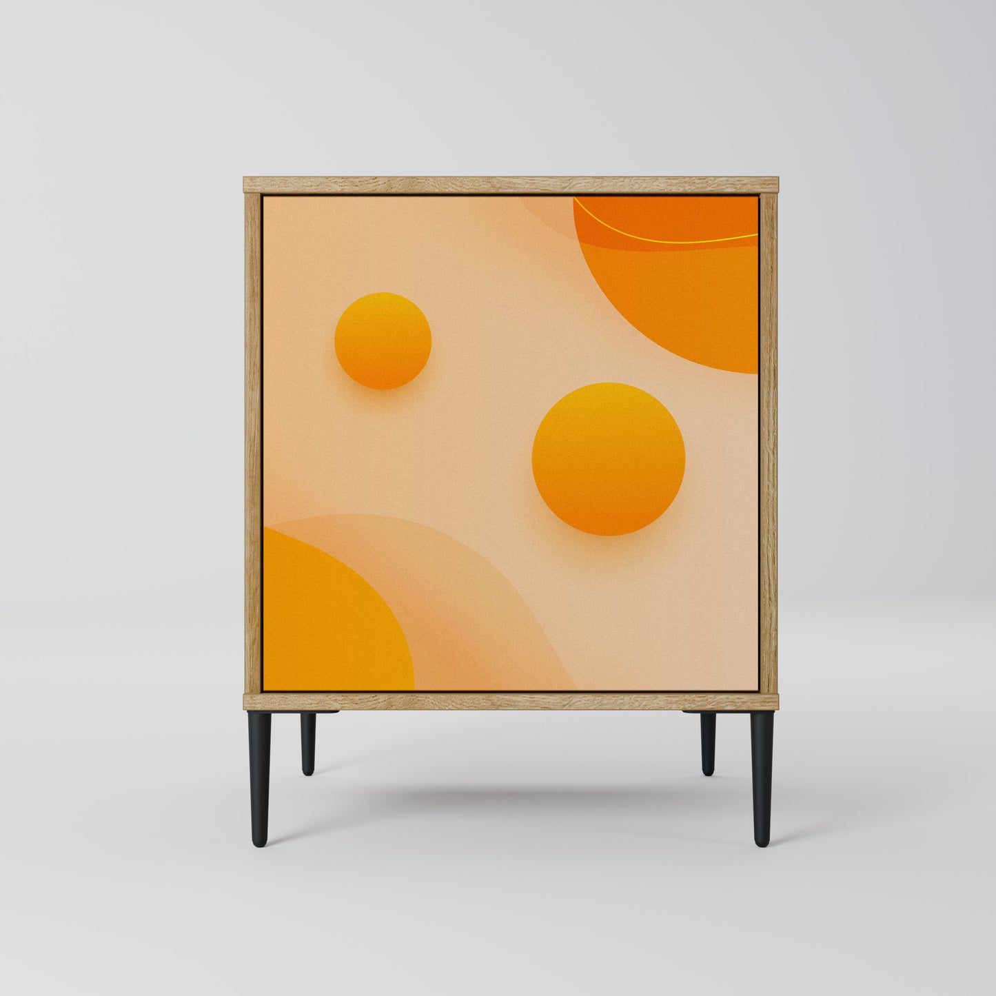 Credenza ORANGE ARRANGEMENT a 1 anta effetto rovere