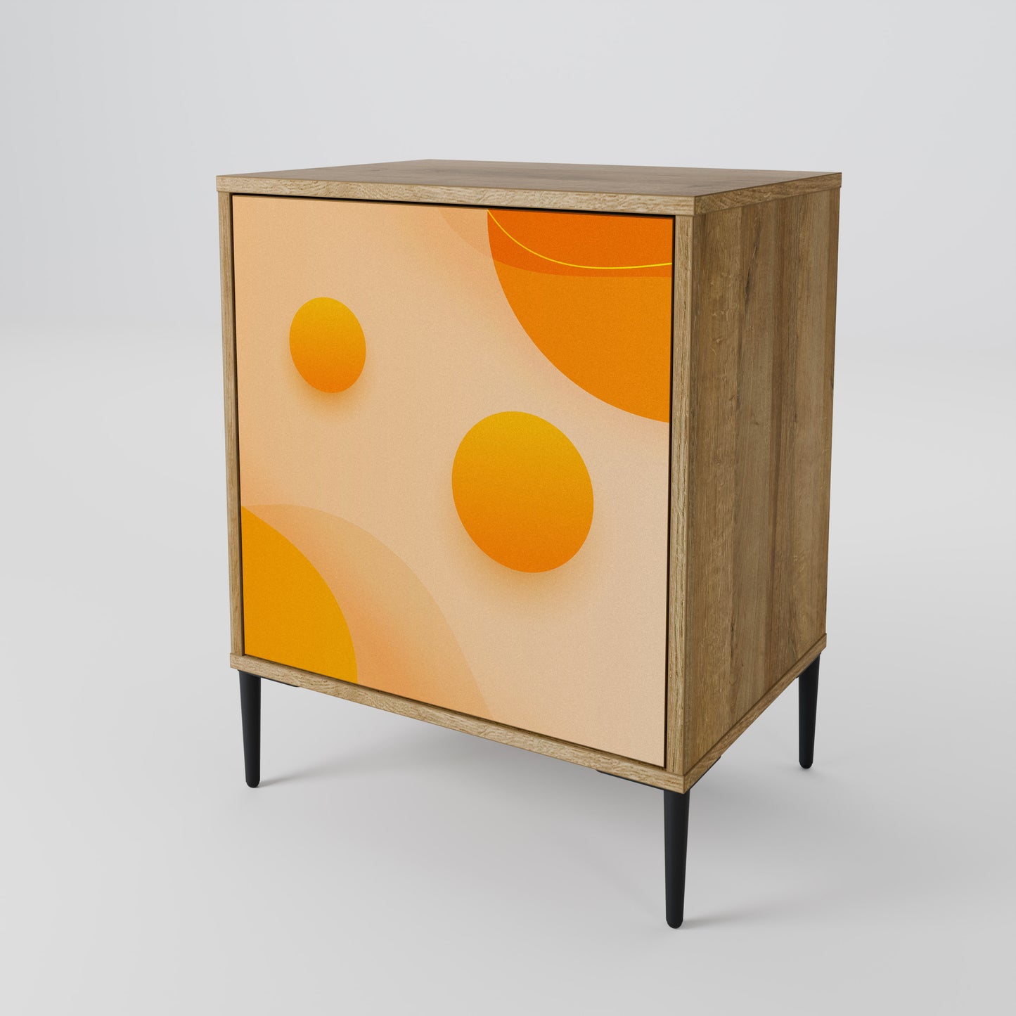 Credenza ORANGE ARRANGEMENT a 1 anta effetto rovere