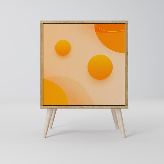 Credenza ORANGE ARRANGEMENT a 1 anta effetto rovere