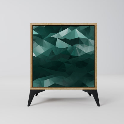POLYGONAL FLOATING 1-Door Sideboard in Oak Effect